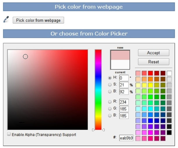 Eye Dropper herramienta para elegir colores