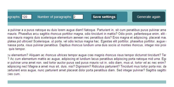 Lorem Ipsum generador de textos automáticos